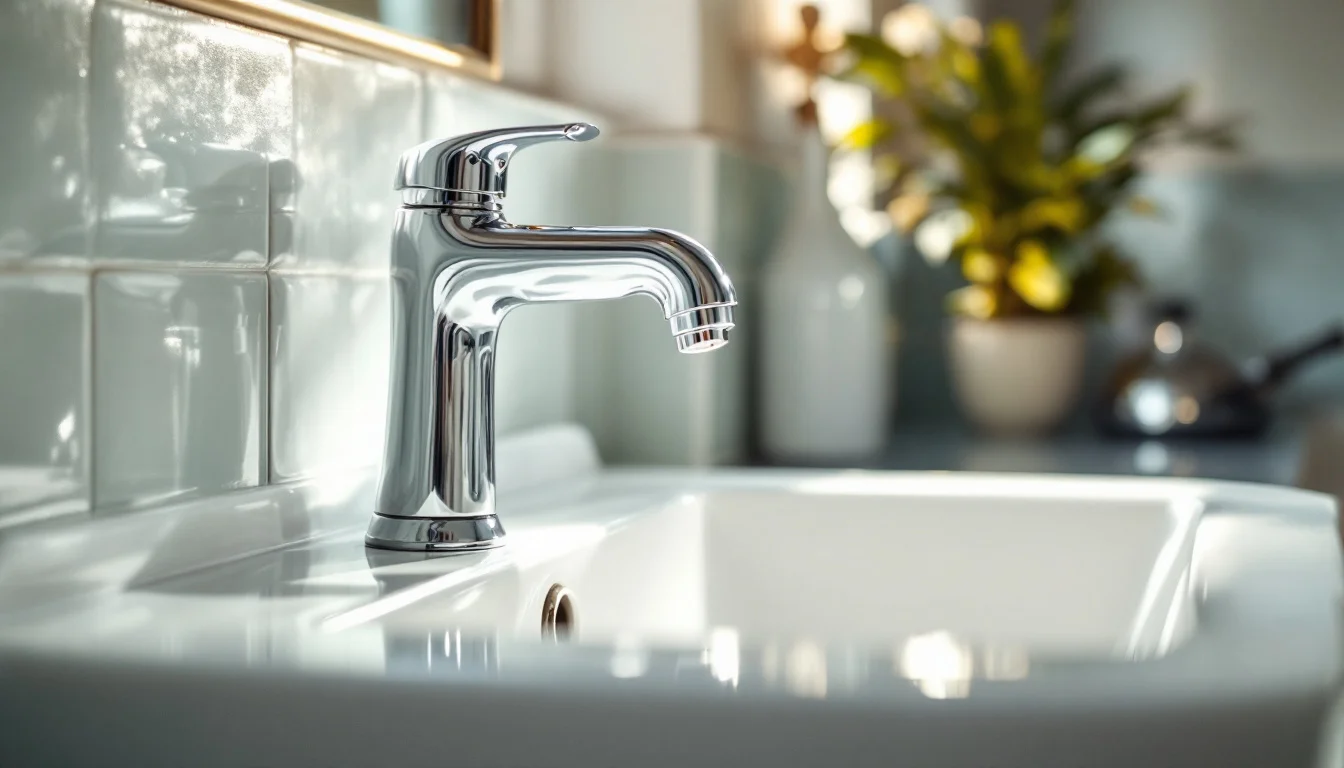 End Of Tenancy Cleaning Checklist UK — An immaculate UK bathroom with sparkling tiles, polished chrome taps, and sunlig